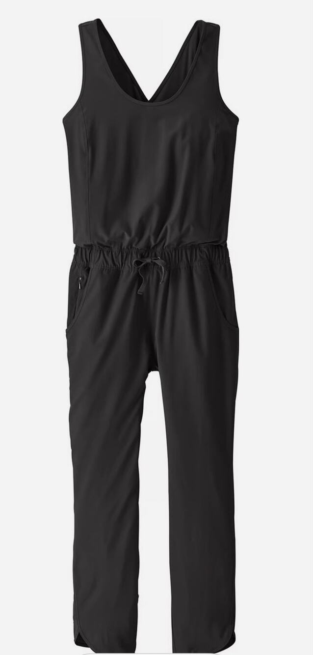 Patagonia Fleetwith Jumpsuit Black dark green Size Small  Travel Romper